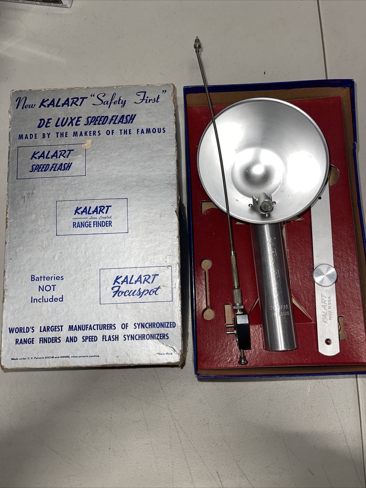 Kalart Speed Flash Safety First De Luxe Compak Original Box 1950’s