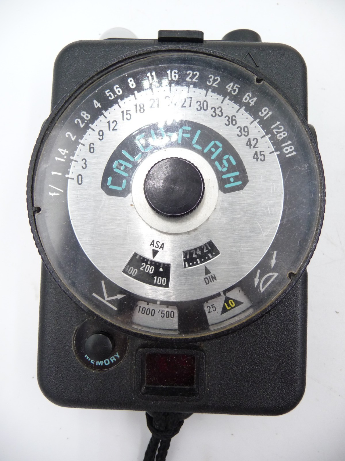 Lot of 3 Calcu-Flash meters, with manuals and one case, extra domes