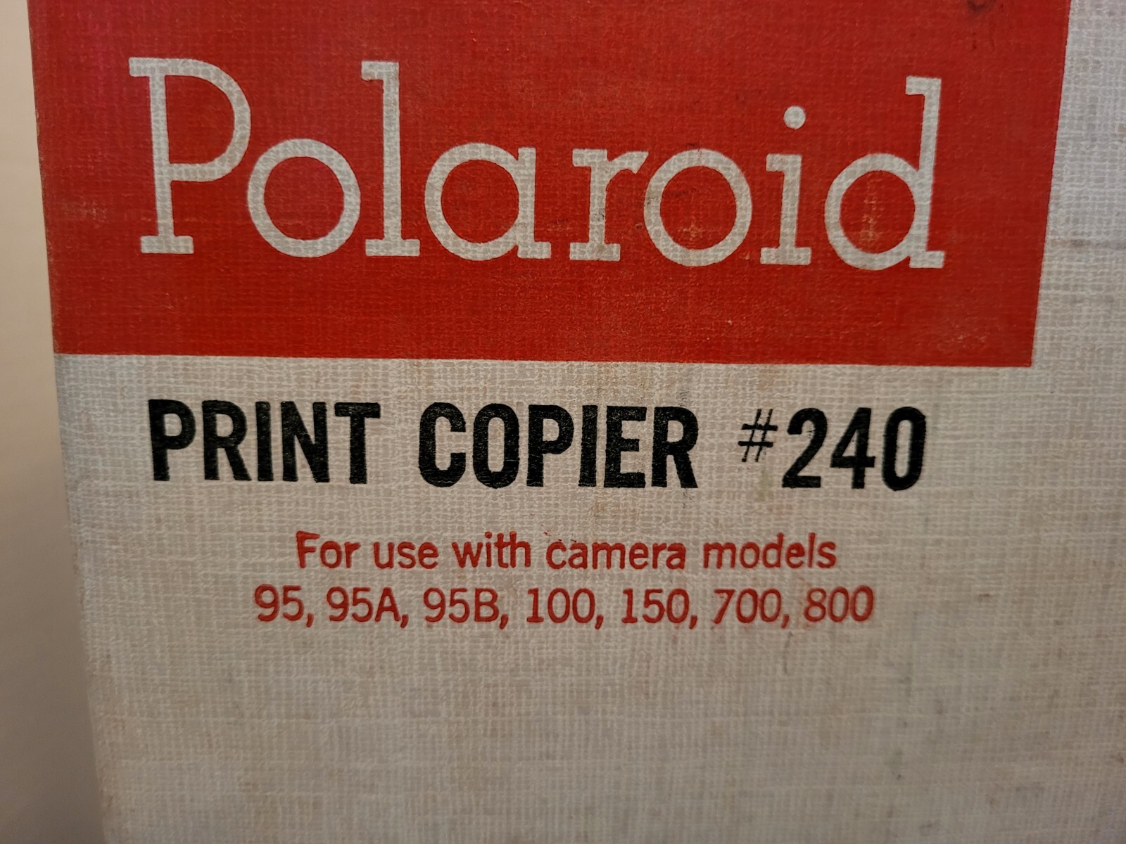 Vintage Polaroid Print Copier Model 240 Original Box & Paperwork