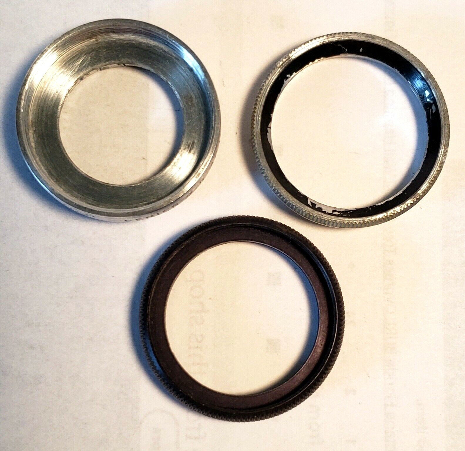 Vintage Tiffen 24 mm Ring Adapter, Retaining Ring & Gasket, 3 Pc Set, Series 5