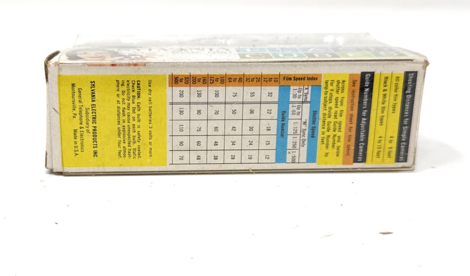 Sylvania Blue Dot Flash Cubes pack of 3 Cubes Original Box
