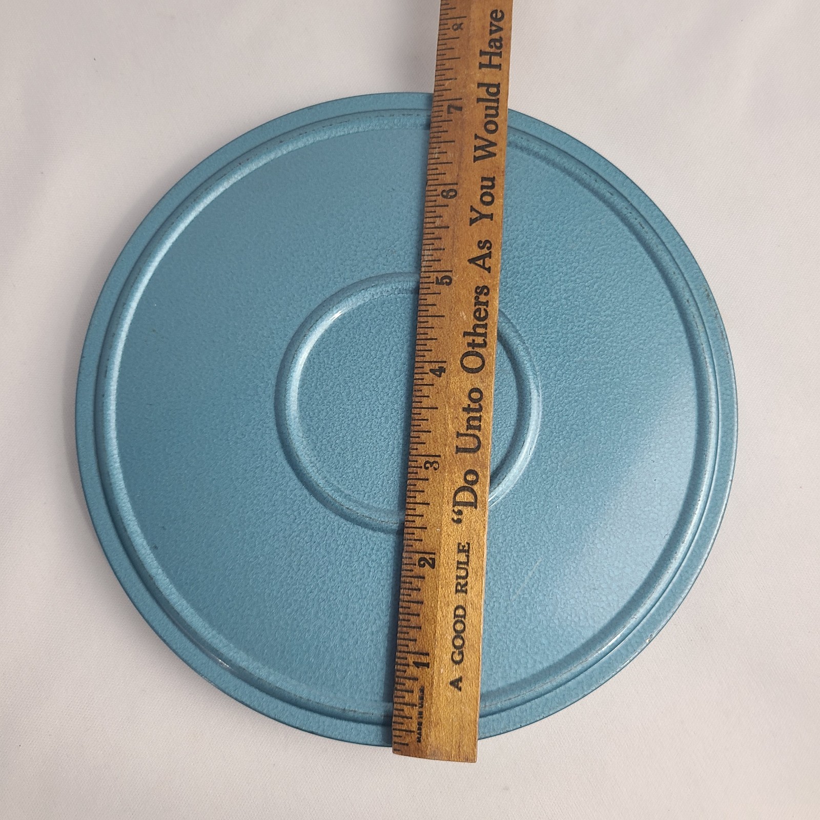 Compco Corp 8mm Film Reel in Metal Cannister Can Case Light Blue Vintage Movie