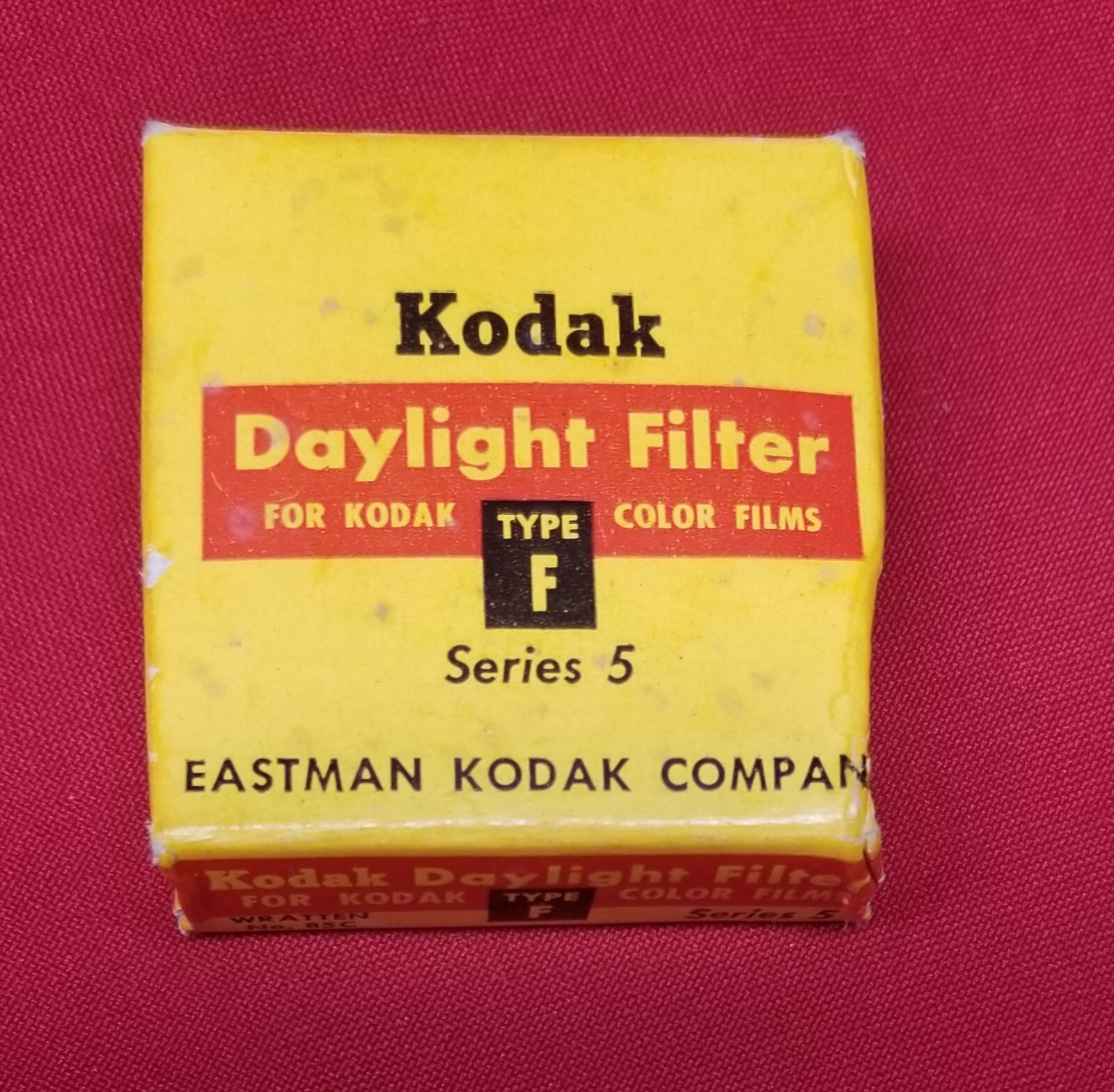 🔴 Kodak Daylight Filter Color Film Type F Series 5 85C Case Box Instructions 📸