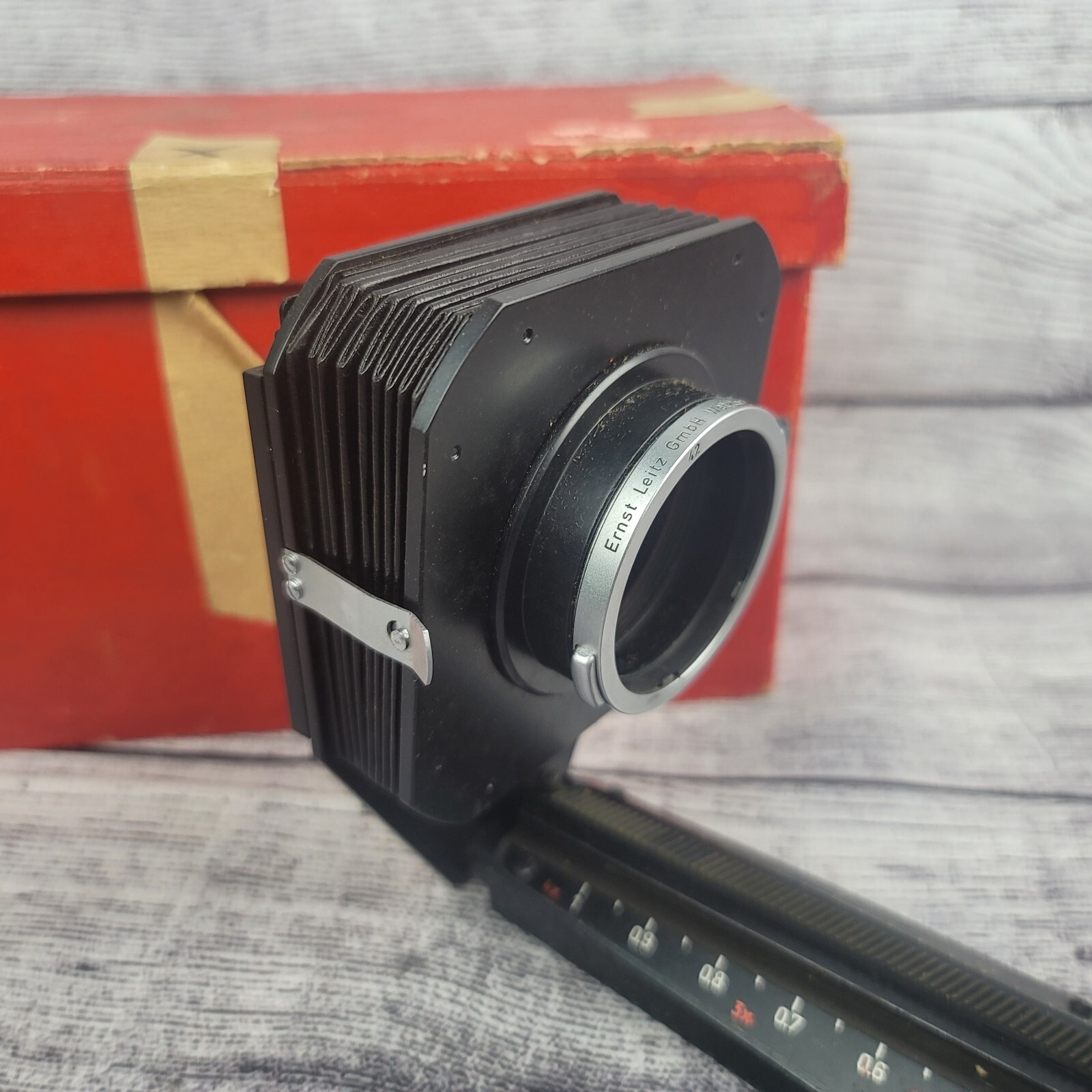Leica Leitz Wetzlar Visoflex Macro Bellows Unit 13.5cm w/ Box 32mm Screw Mount