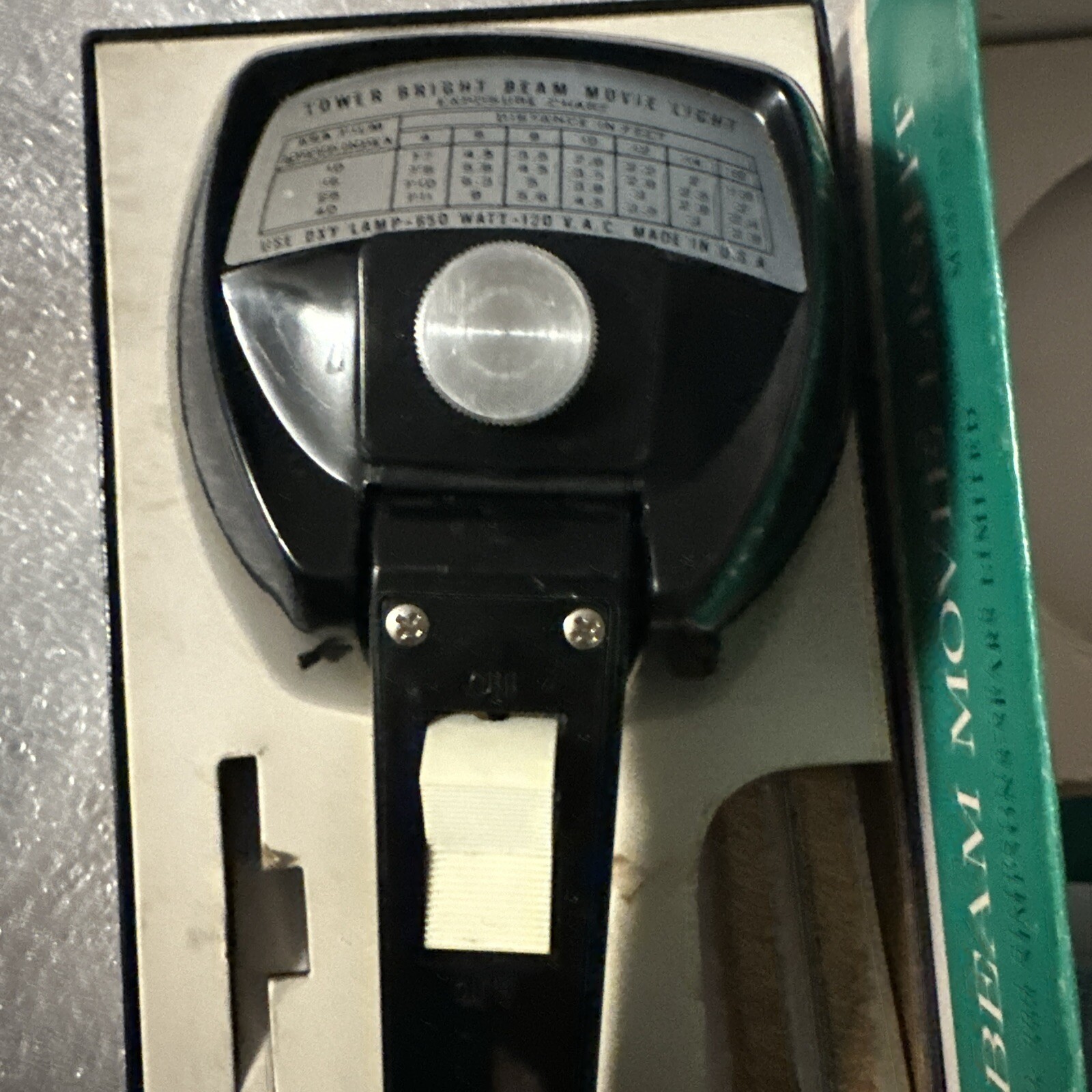Sears Bright Beam Movie Light Vintage Camera Film Used With Box Tested Works!