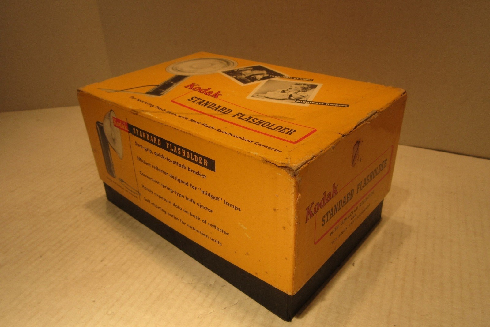 Kodak Standard Flasholder With Lumaclad Reflector & 2 Way Flashguard with Box