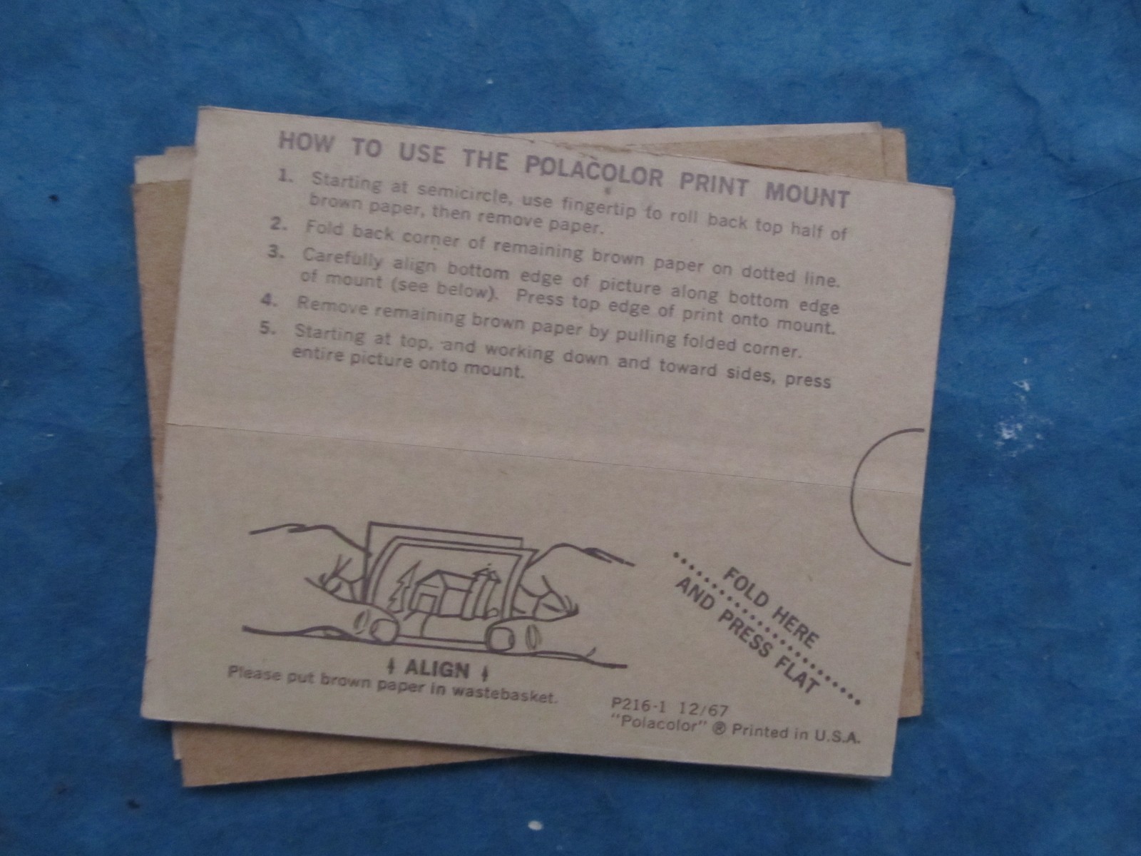 Vintage Polaroid Land camera Polacolor print mounts