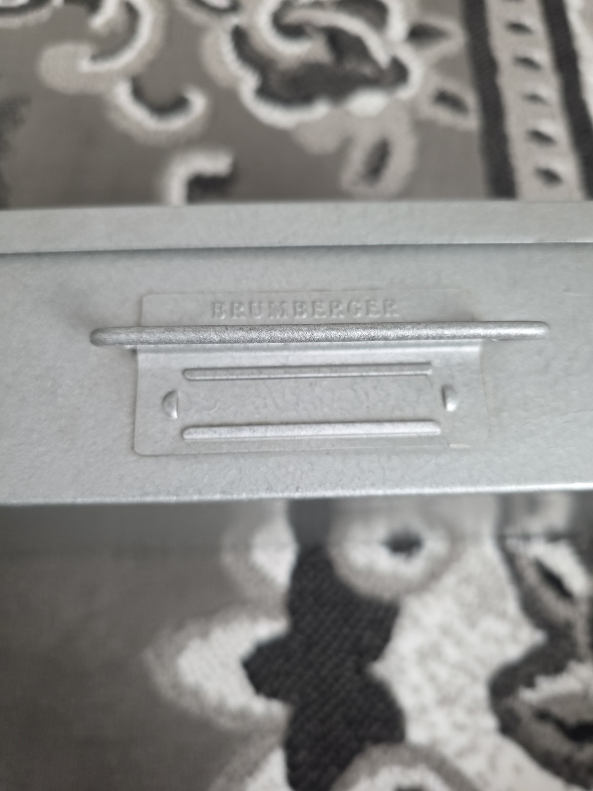 Vintage: Brumberger Photo Slide Metal Storage Case – with 84-Glass Case Slides
