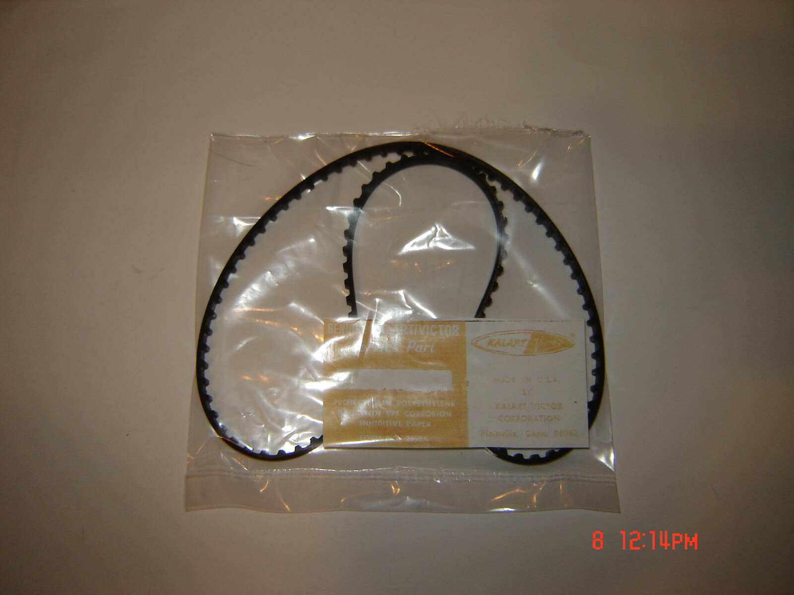 16mm Victor-Kalart 90-12 Projector Belt,2 ARM Belts,Kalart Teethed Arm Belts,NEW