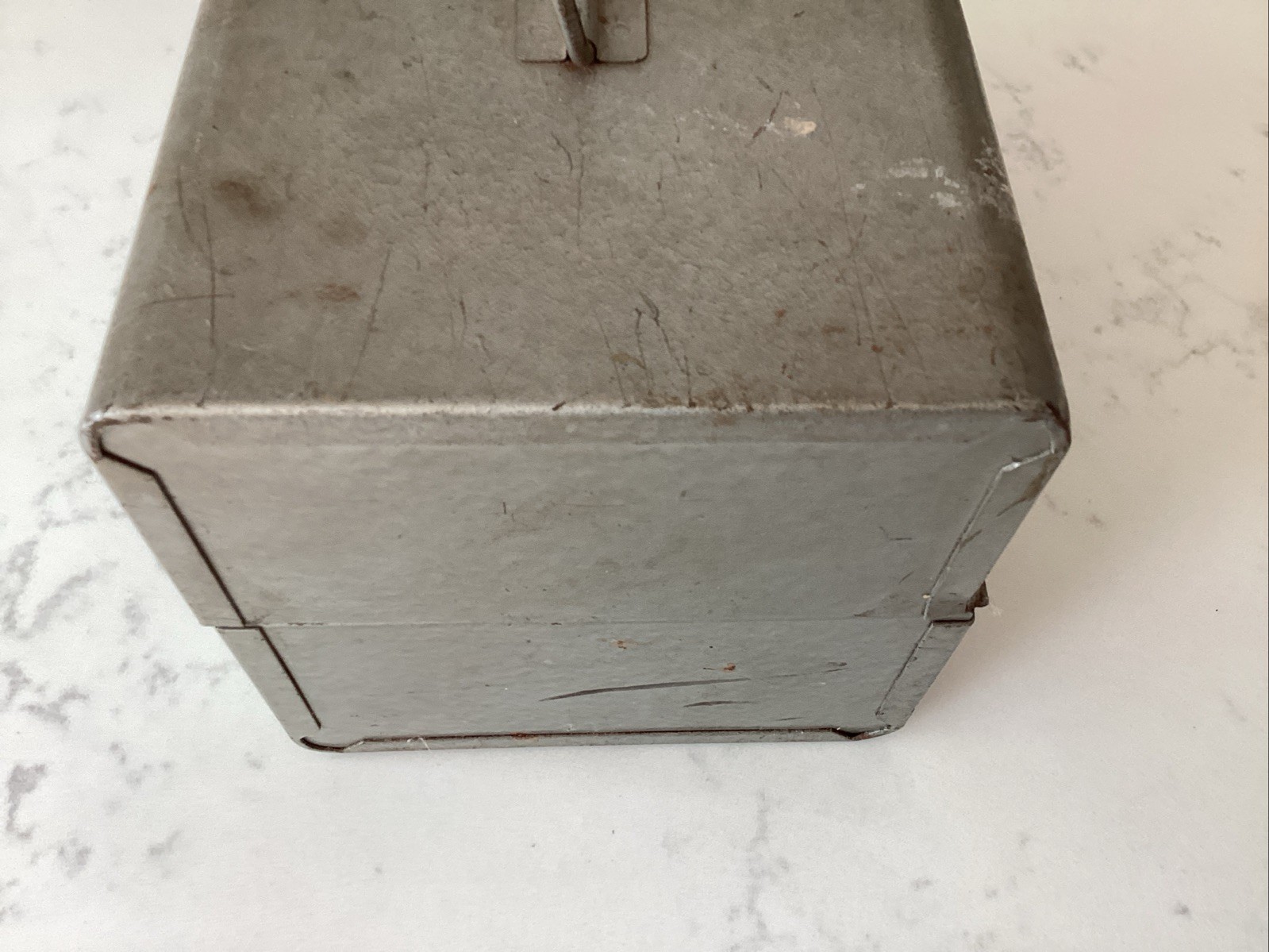 Vintage Brumberger 12 Slot 8mm Film Reel Metal Canister Case Old Empty