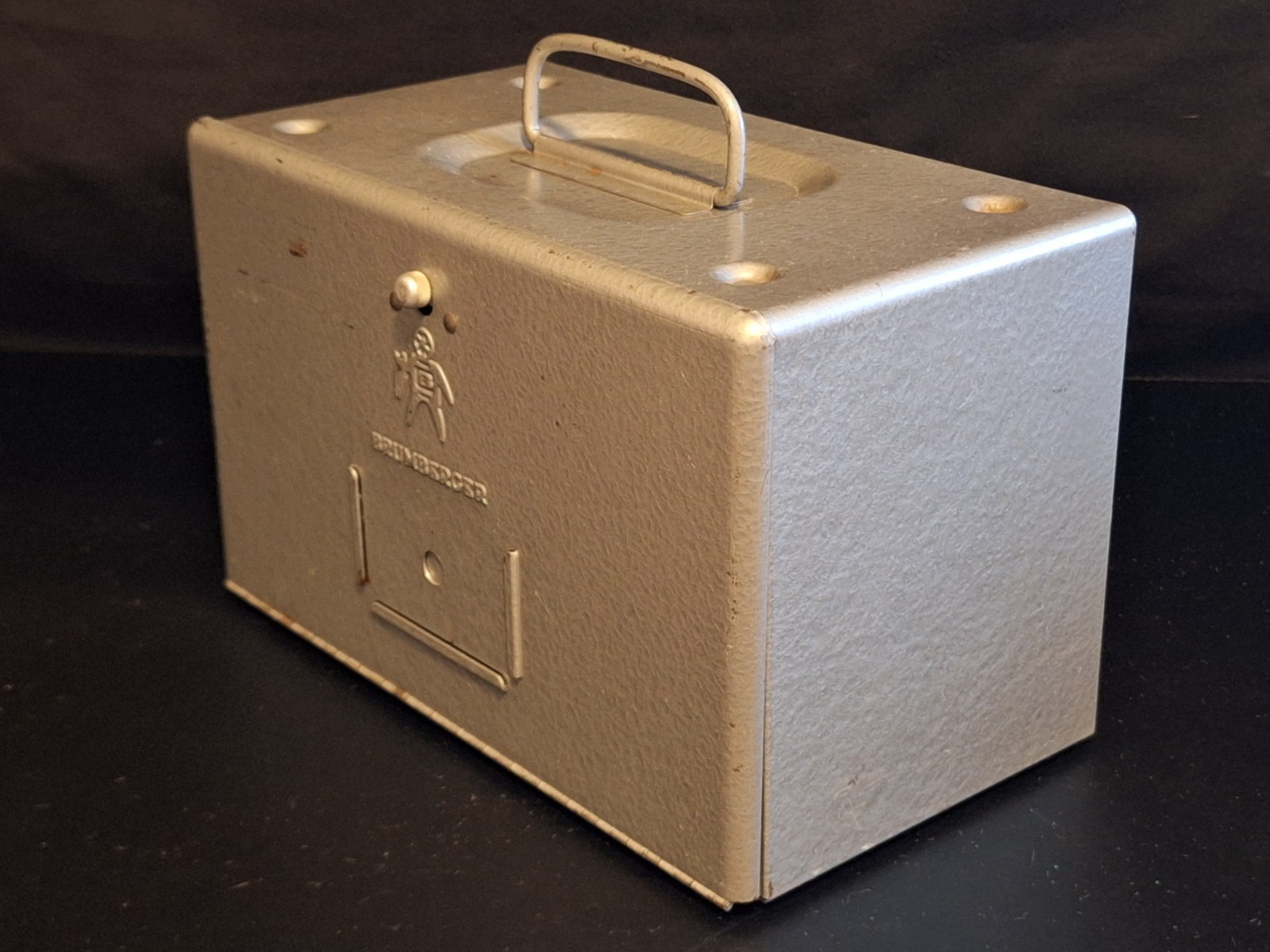 Brumberger 8mm 5″ 12 Reel Film Storage Cabinet Case Box Ejector w Reels & Cans