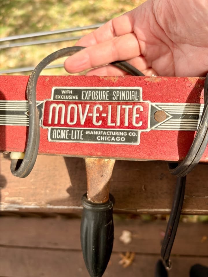 Vintage Original Acme Lite Mov-E-Lite 4 Light Bar Red & Black Chicago 50767