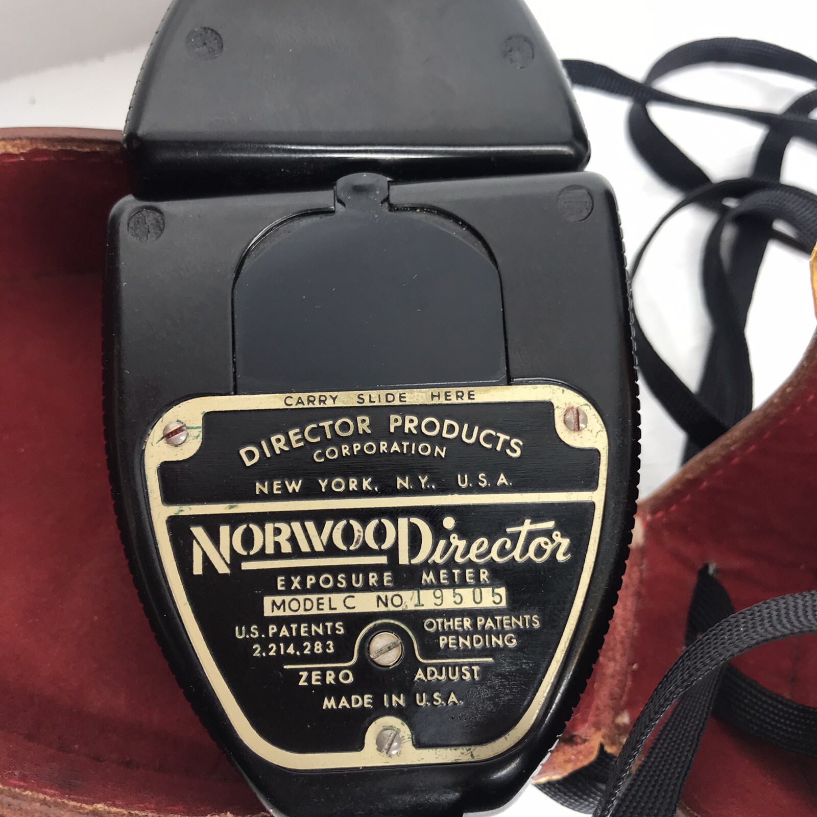 Vintage Norwood Director Exposure Analog Light Meter model C with Original Case