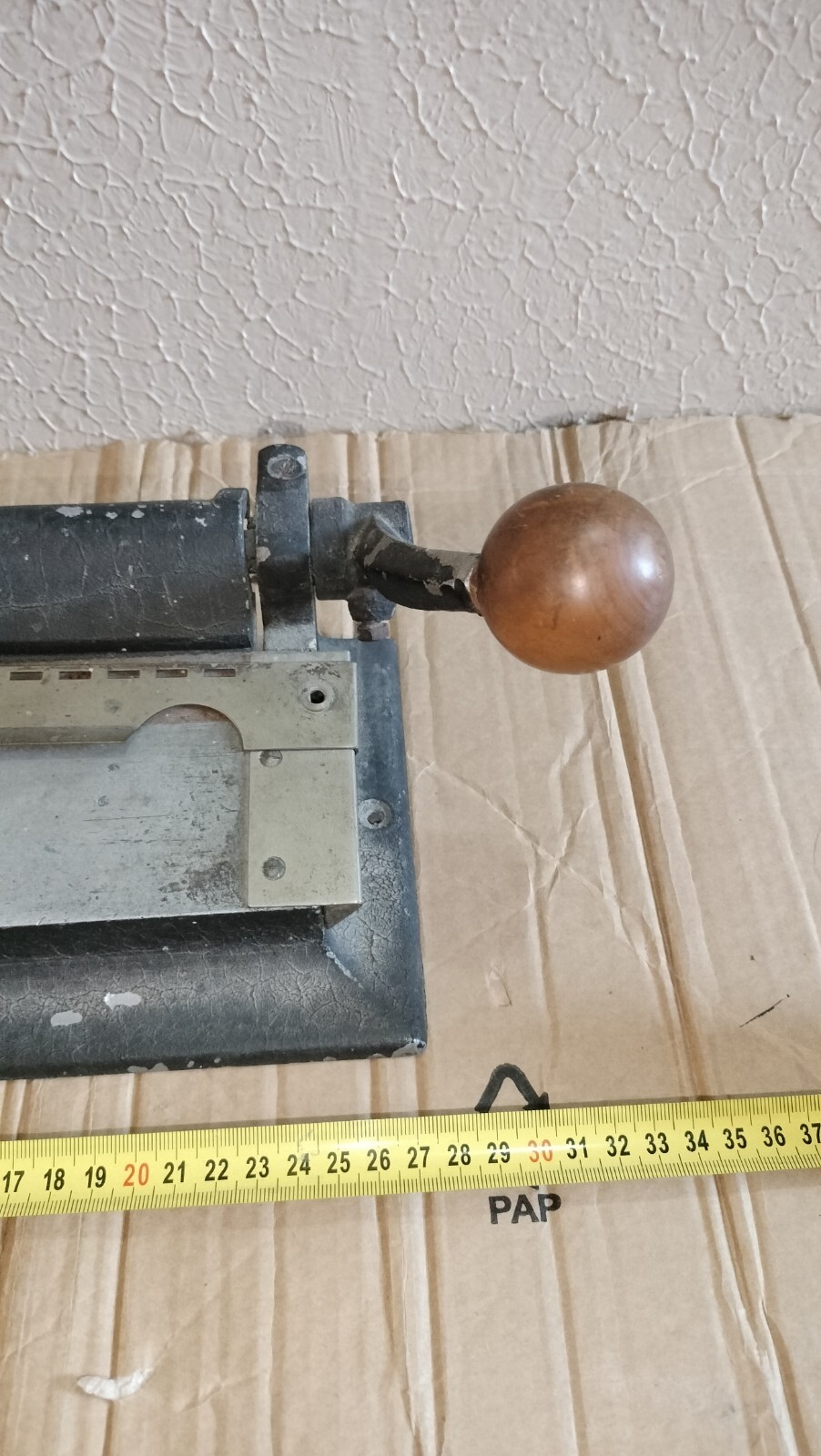 Antique Vintage Collectible Paper Guillotine Cutter As Pictured
