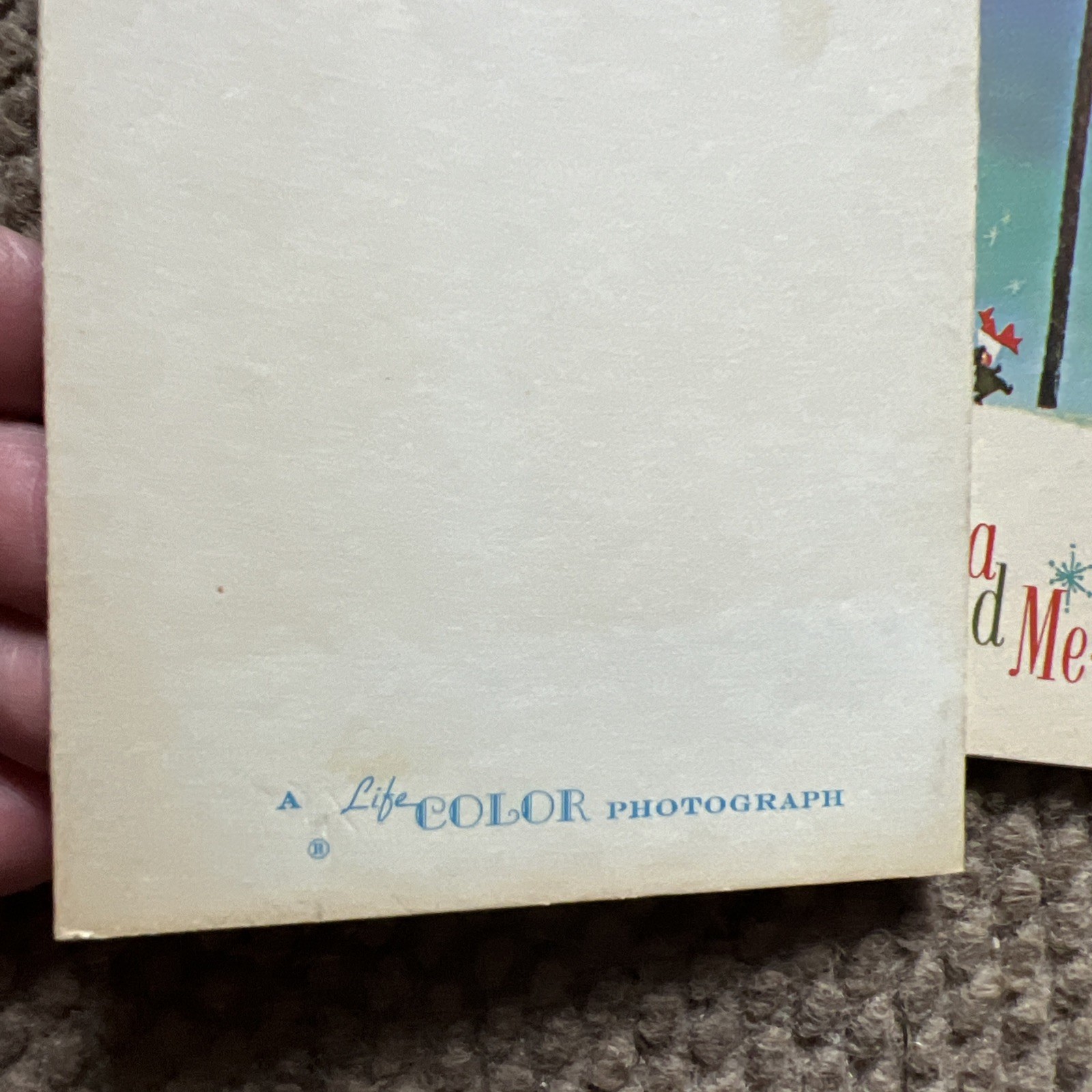 5 VTG 1960’S Photograph CARDS Stock Folder For ” SANTA AND ME ” Photo
