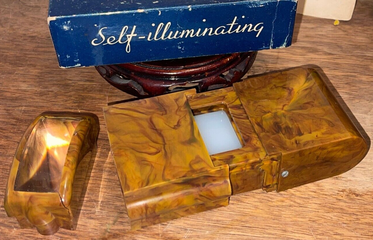 RARE 1940’s ARCADIA BAKELITE COMMANDER FILM SLIDE VIEWER W/BOX SELF ILLUMINATING