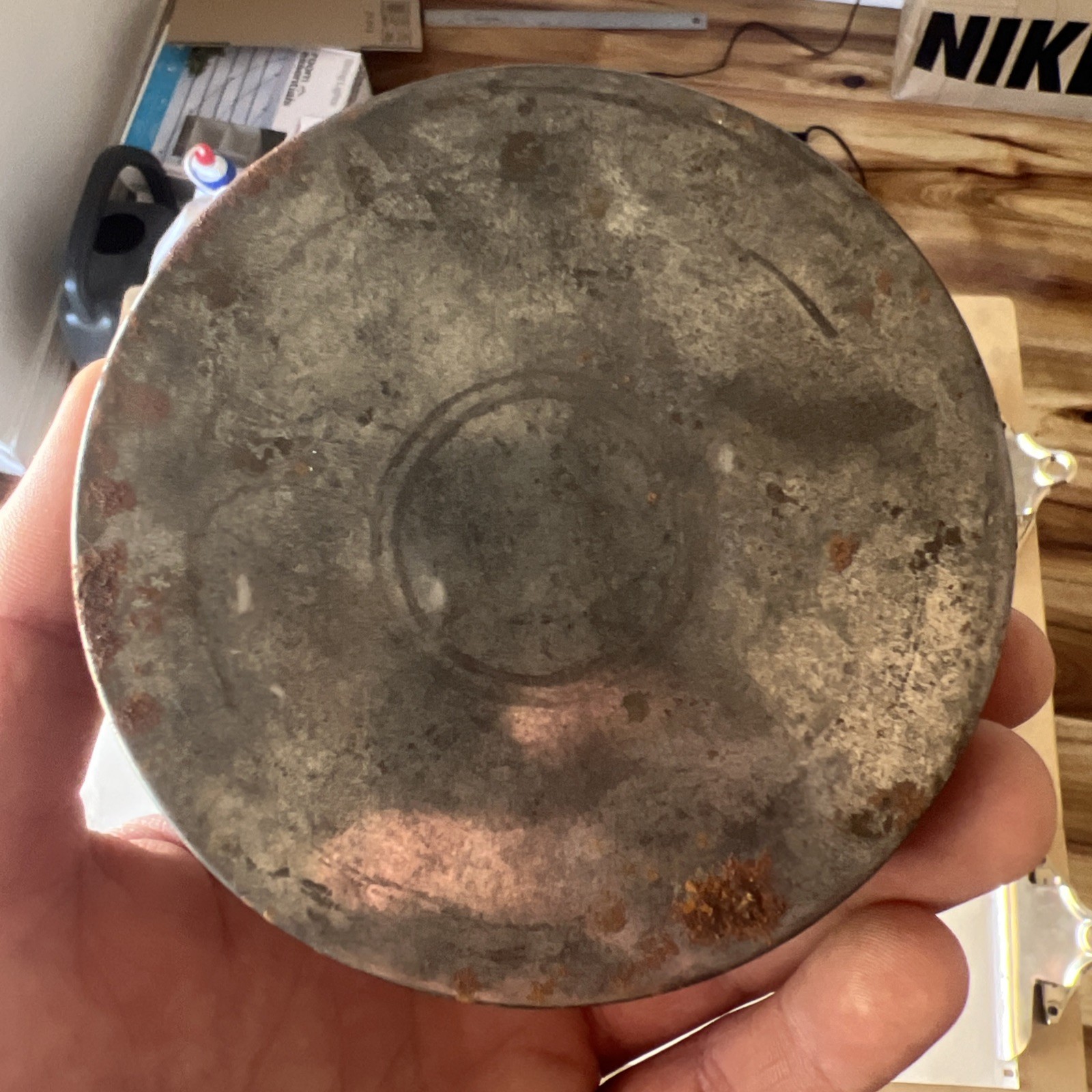 VINTAGE KODAK CANISTER TRI-X NEGATIVE SAFETY CAN EMBOSSED METAL 3.75″ ROUND