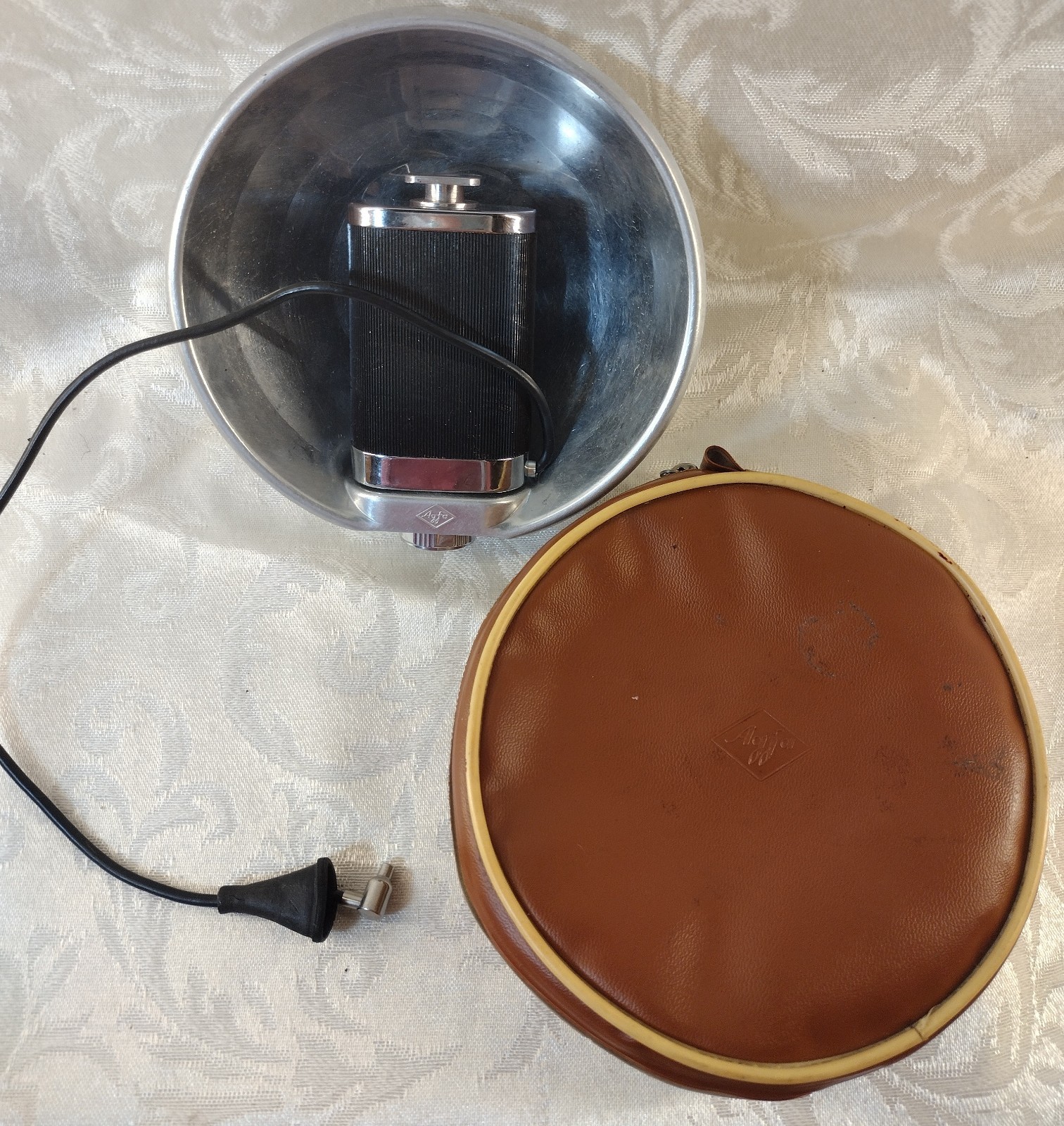 Vintage Agfa Tully Camera Flash Unit with Original Leatherette Case German Retro