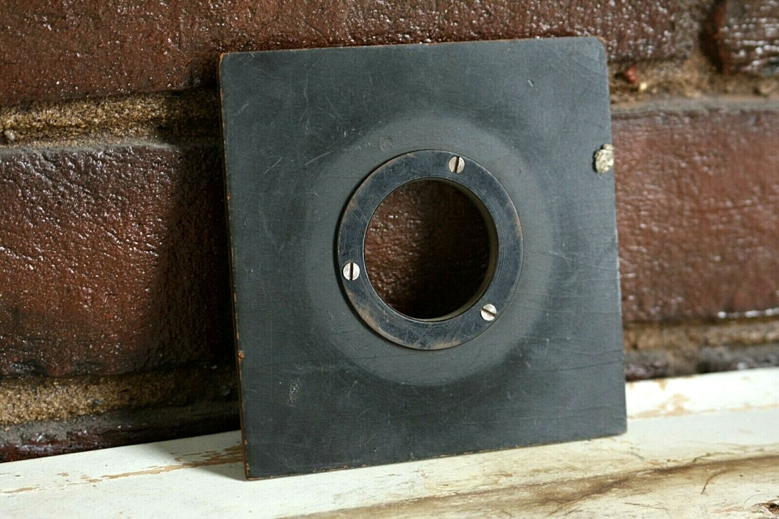 Lens Board 4″ with Brass FLANGE MOUNT 34mm