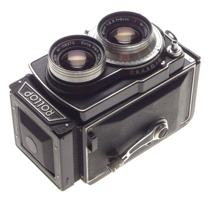 Lipca rollop automatic tlr film camera enna ennit 1:2.8 f=8cm coated lens