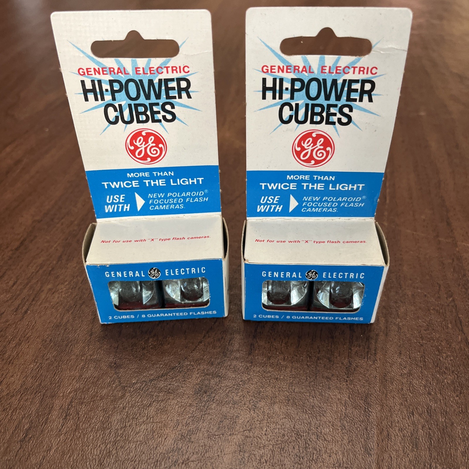 GE Hi-Power Flash Cubes Original Dealer Box 2 Cubes Each Total 4Cubes