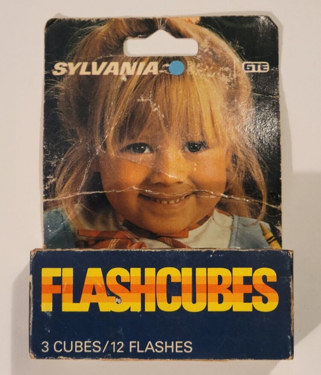 GTE SYLVANIA Blue Dot Camera Flash Cubes 3 Cubes 12 Flashes Vintage
