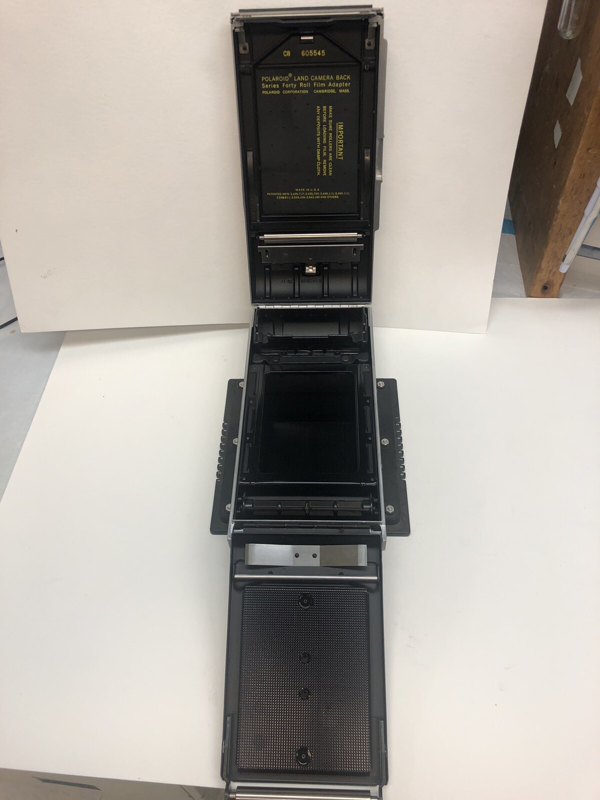 Vintage Polaroid Land Camera Back Series Forty Roll Film Adapter CB 605545