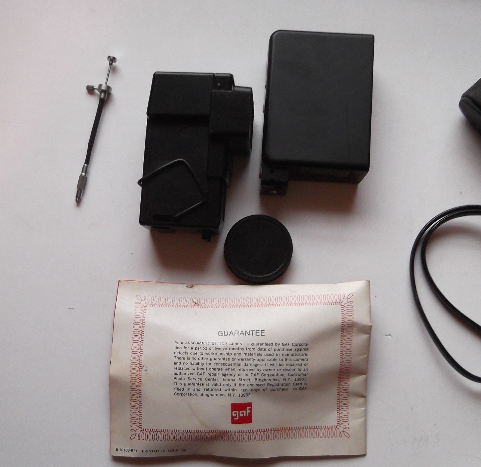 Vintage Film Camera Part Lot Flash Shutter Release Gaf Movie Camera manual Case