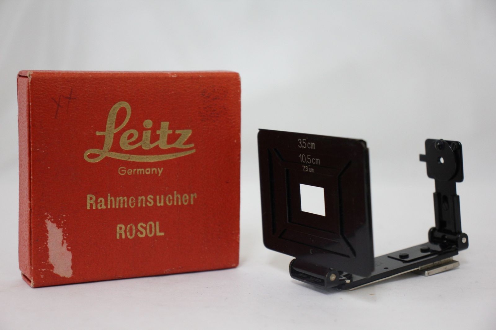 Leica Leitz ROSOL Black Sports Finder 3.5cm 7.3cm 10.5cm 5cm 9cm 13.5cm with Box