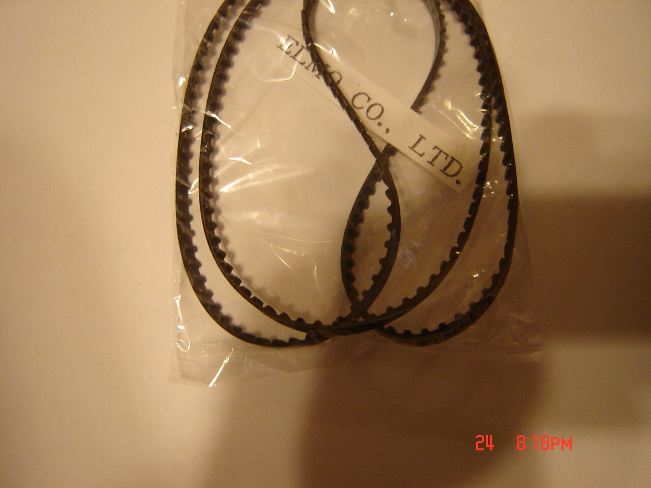 Elmo 16-A Projector Belts 16mm Elmo Projector 2 SYNC Belts, New Teethed Belts
