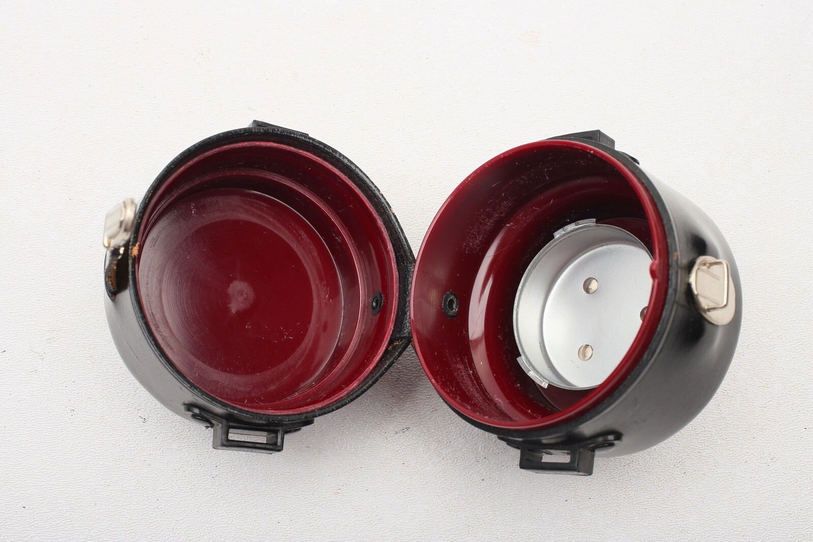 Zeiss Contarex Lens Case model 20.7756 Black Leather w/ inner rear Cap Case+NICE
