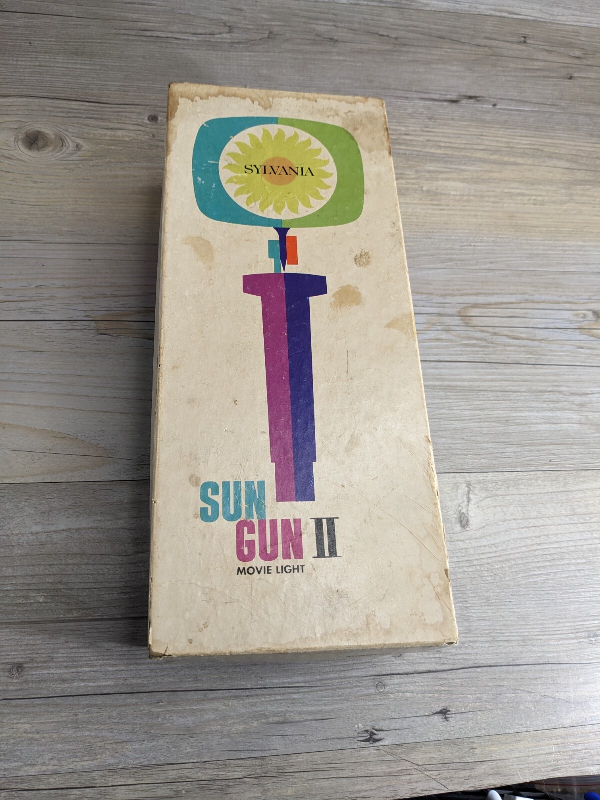 Electric Sun Gun II Movie / Camera Light Sylvania SG-55 W/ Box Tested/Working
