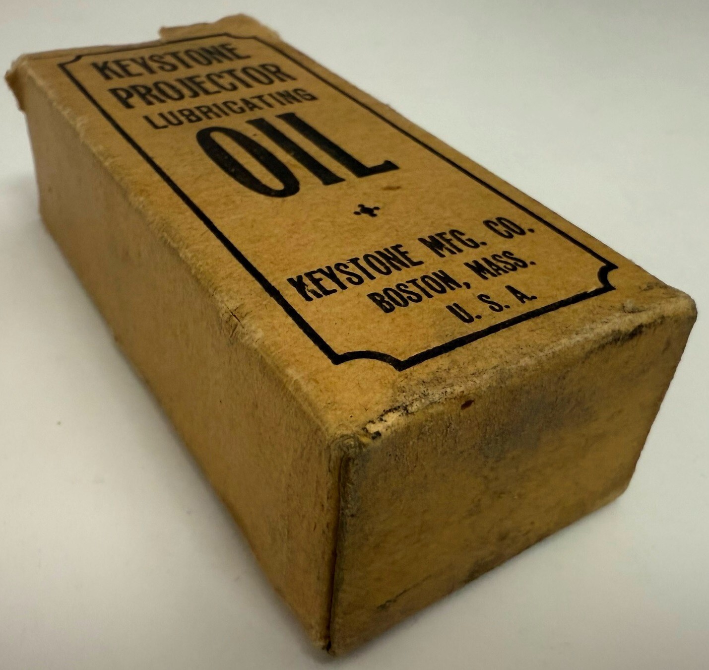 o’o’o . Vintage . Bottle of KEYSTONE PROJECTOR Lubricating Oil . in Original Box