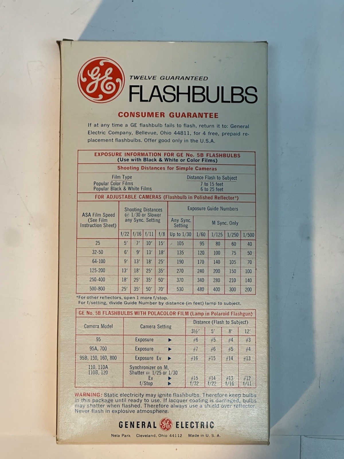 Vintage GE Flashbulbs #5B General Electric 12 bulbs (17)