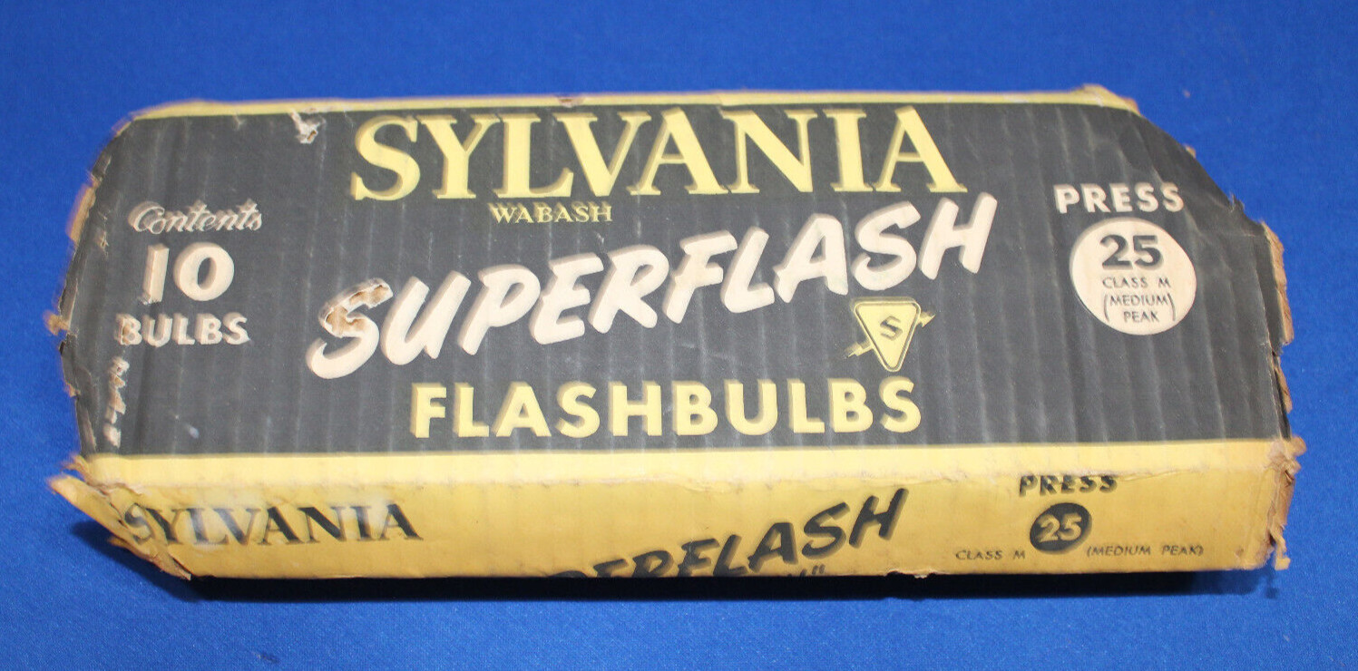 VTG Sylvania Superflash Flashbulbs Clear 10 New Bulbs New Old Stock Item