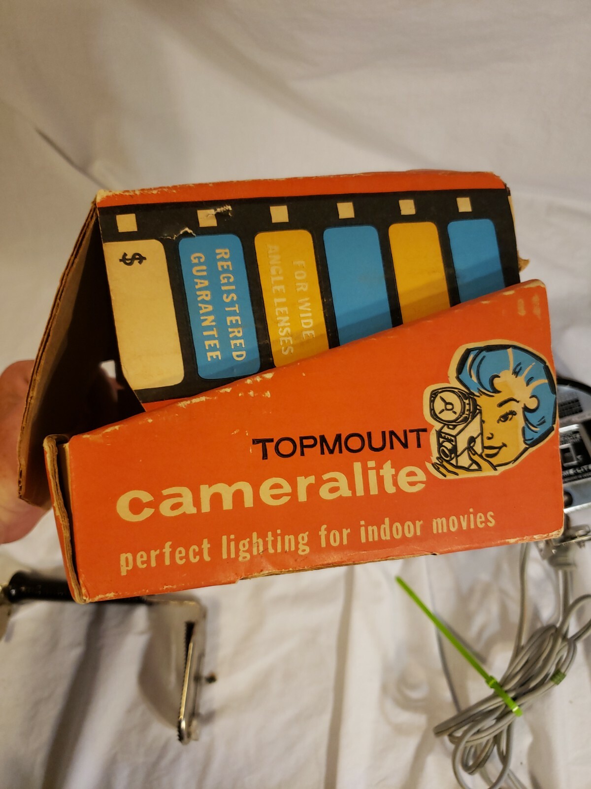 Vintage Acme-Lite Cameralite by GE Top Mount light for Super 8 Cameras *Free S&H