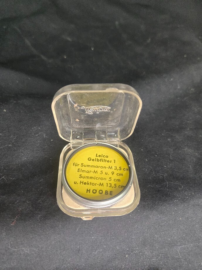 LEICA gelbfilter 1 ernst leitz gmbH wetzlar camera lens filter Yellow screw in