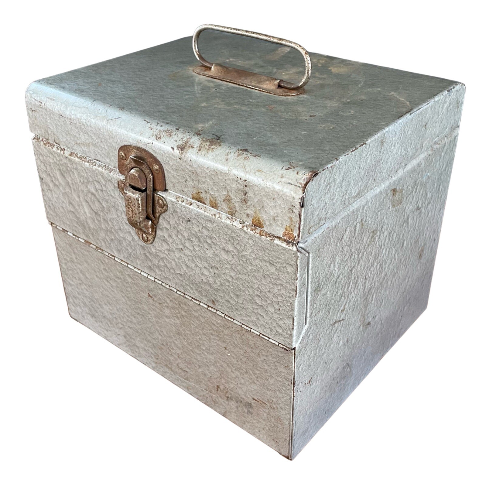Heavily Rusted Vintage Metal 12 slot 8mm Film Box