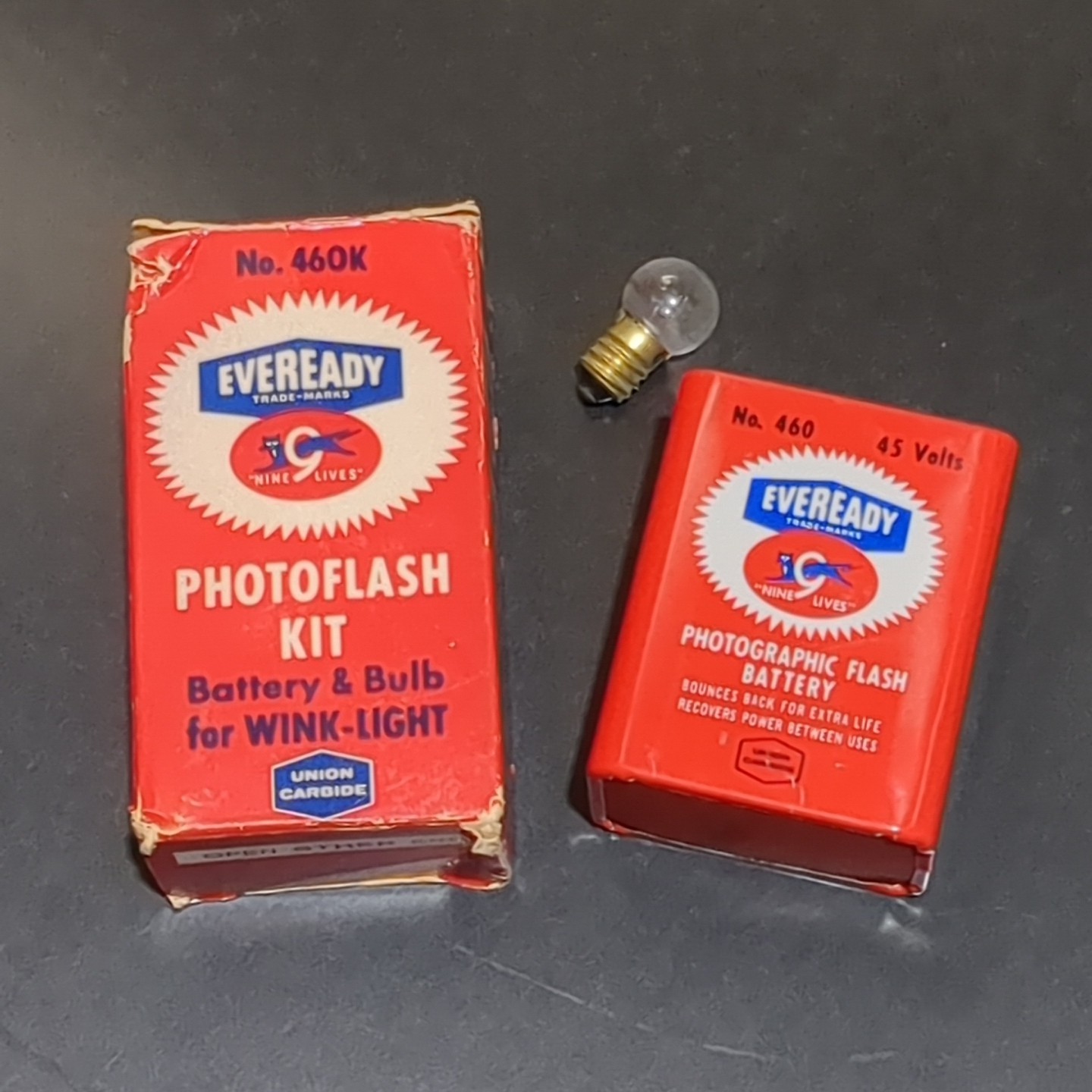 Vintage EverReady Photo Flash Kit Box No. 460K Wink Light Battery & Bulb NOS