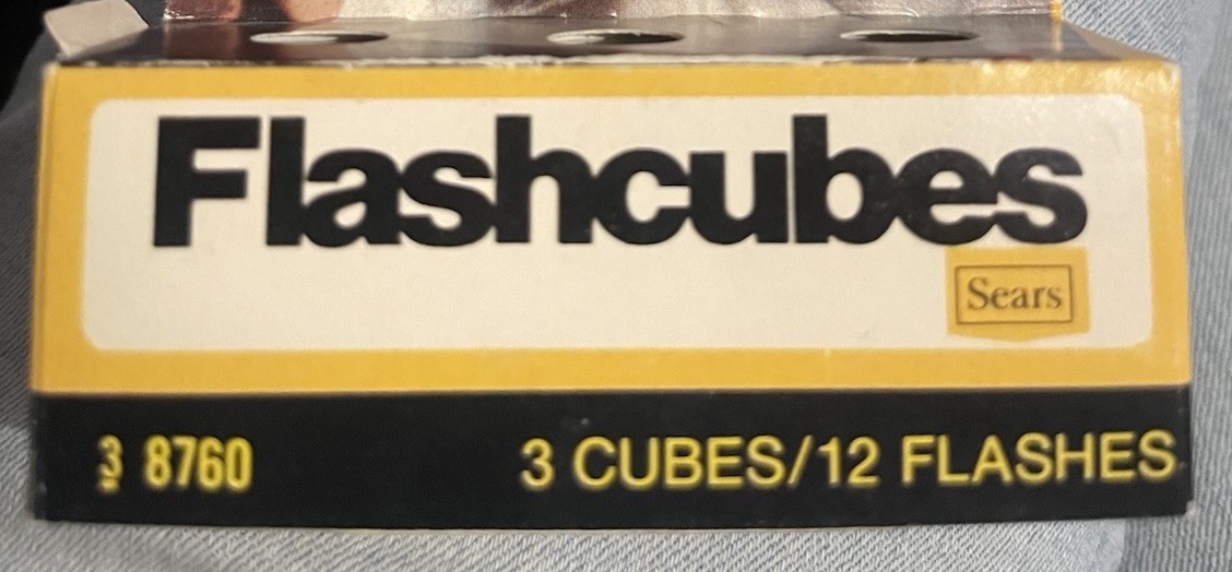 Vintage Sealed Sears Camera Flash Cubes 3 Cubes / 12 Flashes In Original Box