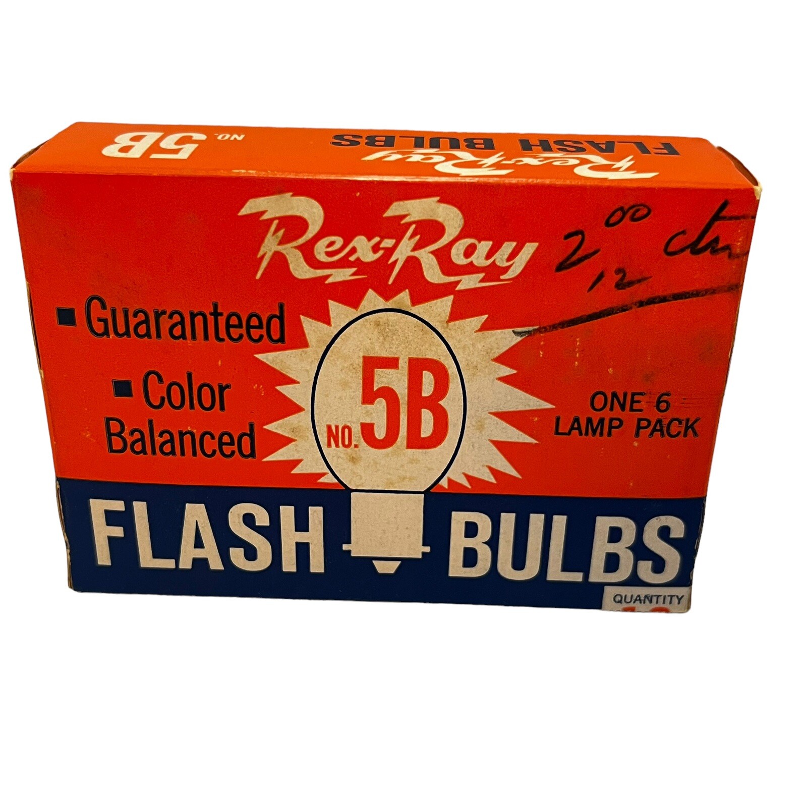 Vintage REX-RAY FLASH BULBS No. 5B Never Used 9 Blue Bulbs Total READ RARE