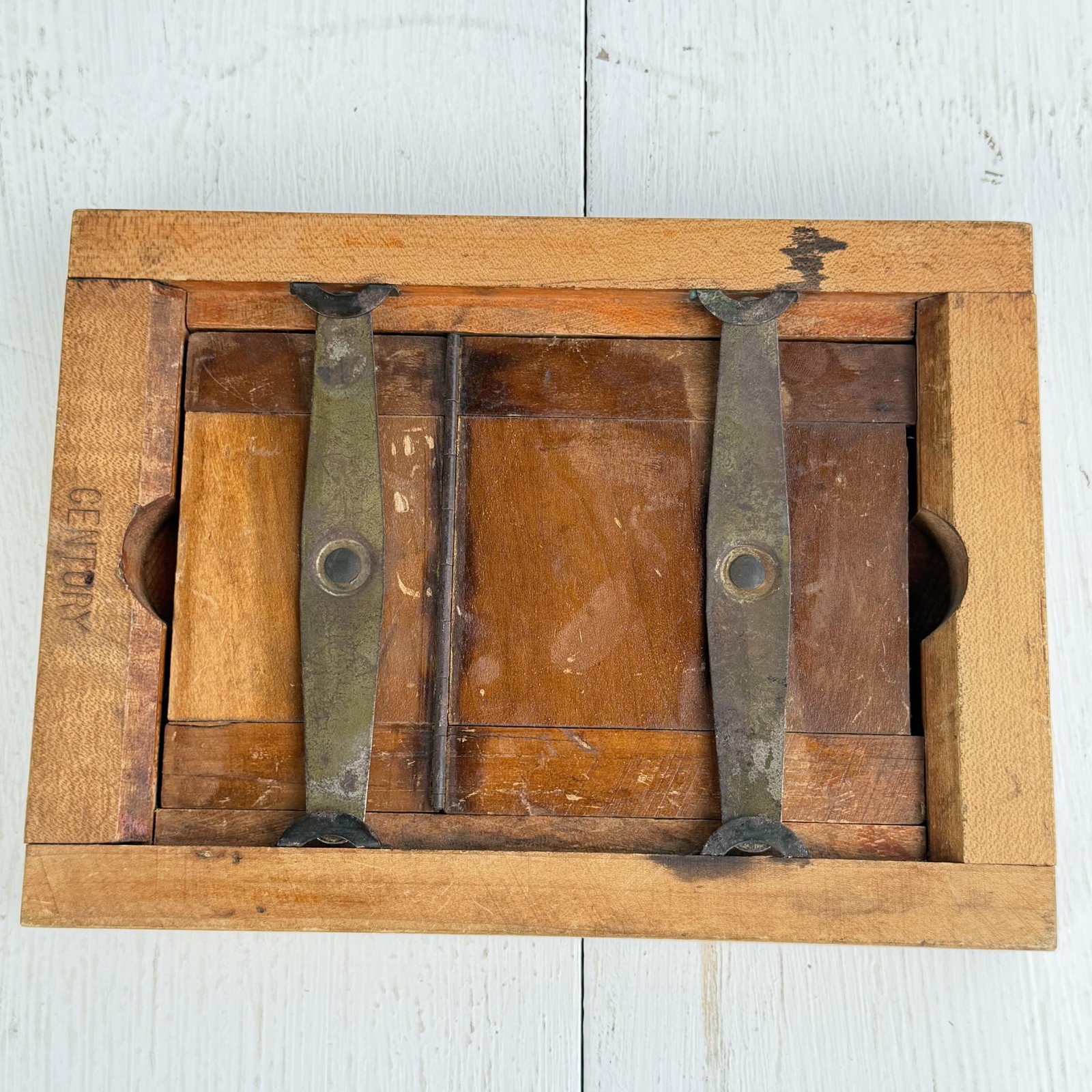 Antique Vintage Century Contact Printing Frame Darkroom Wooden Ground Glass USA