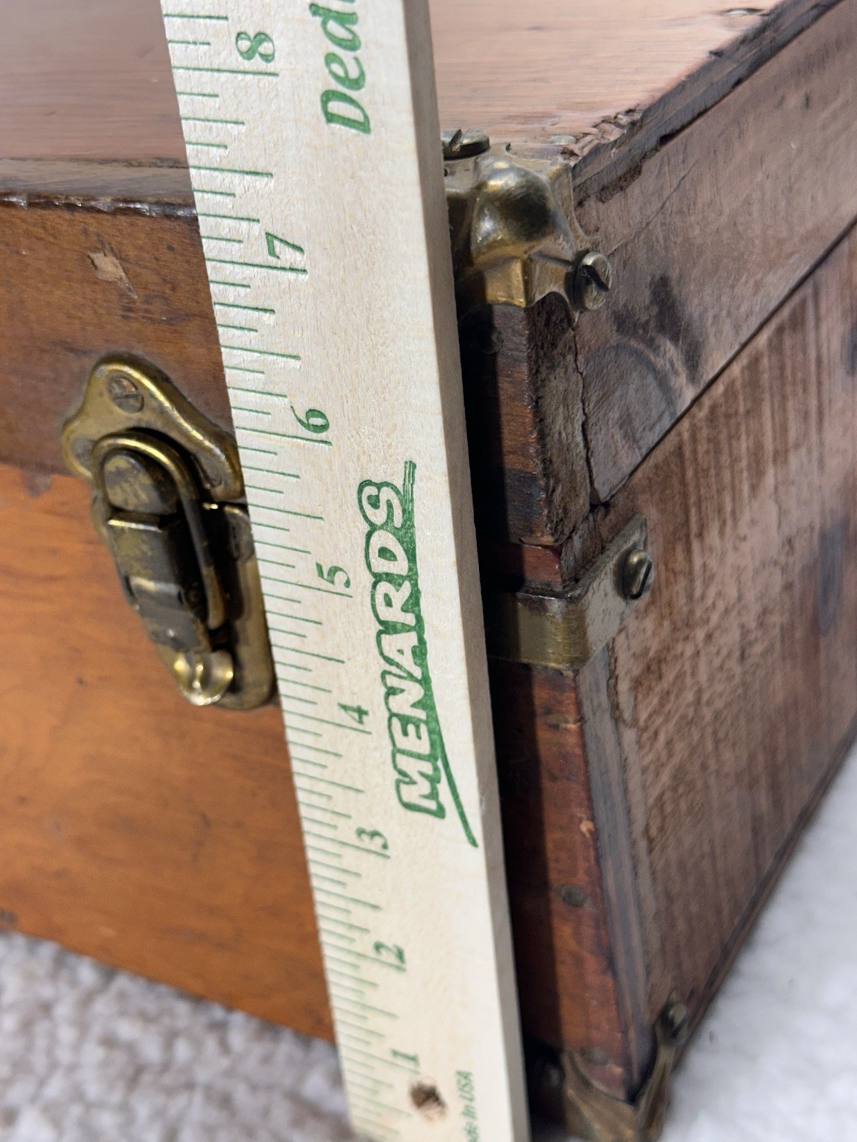 Large Wood Trunk Carrying Case for Vintage w 19 8mm Reels, Kalart Splicer + Misc
