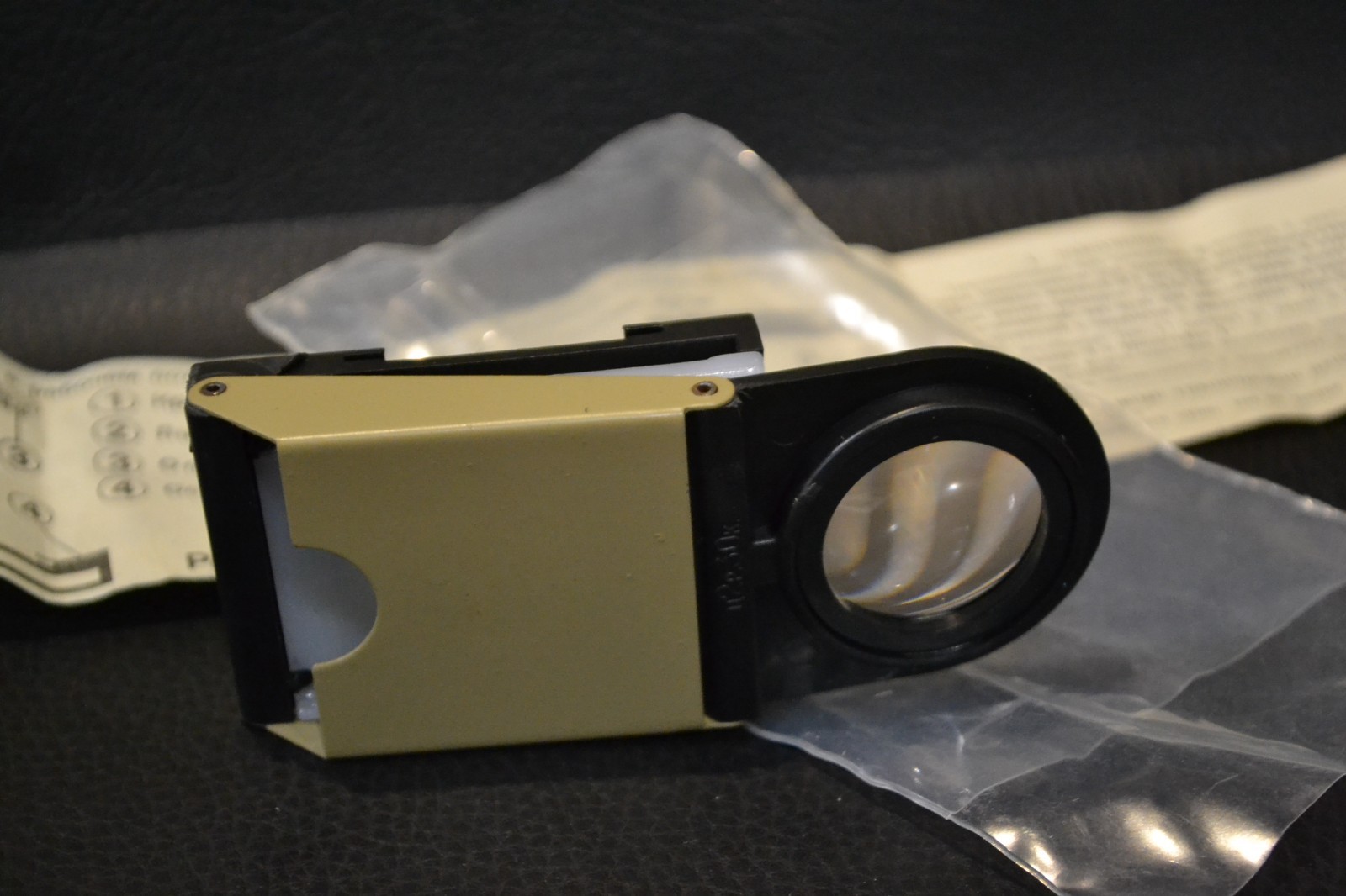 EXC Vintage magnifying glass 5x device for viewing photographic films and slides