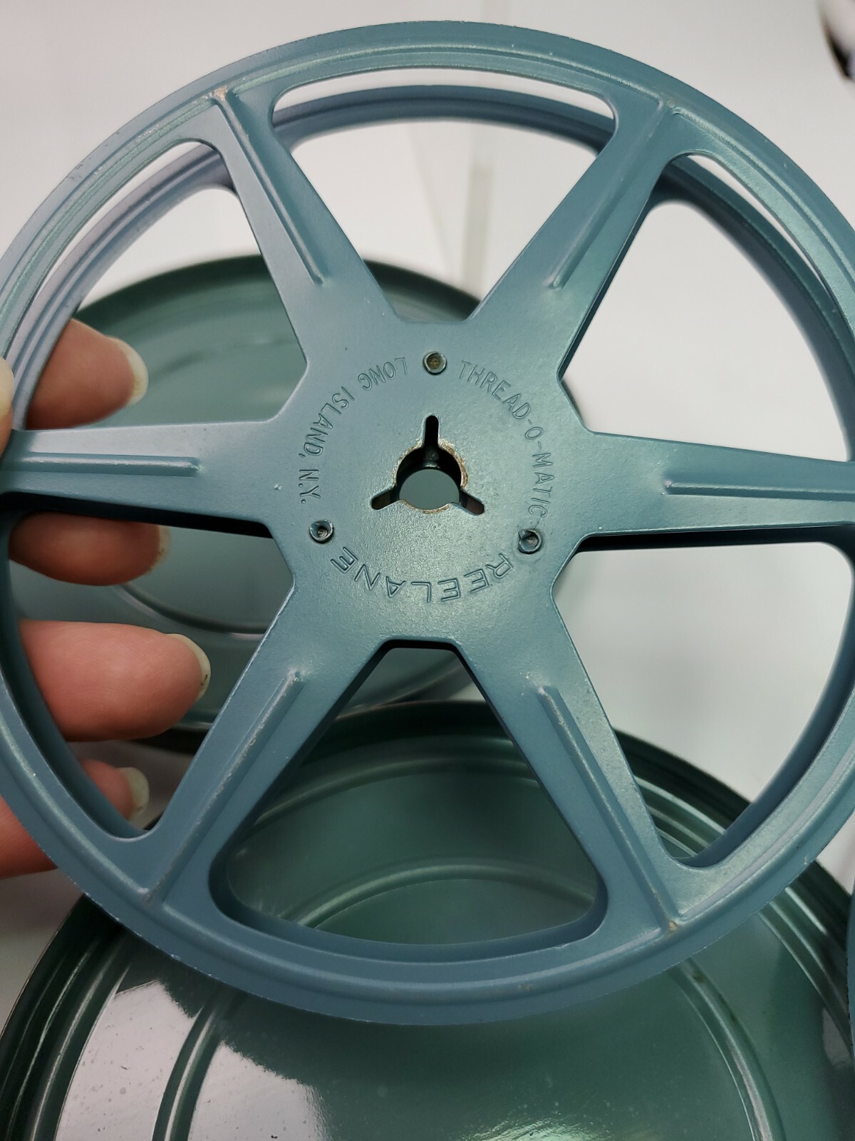 Reelane Thread-o-matic 5″ Film Reel and Canister x2 Preowned