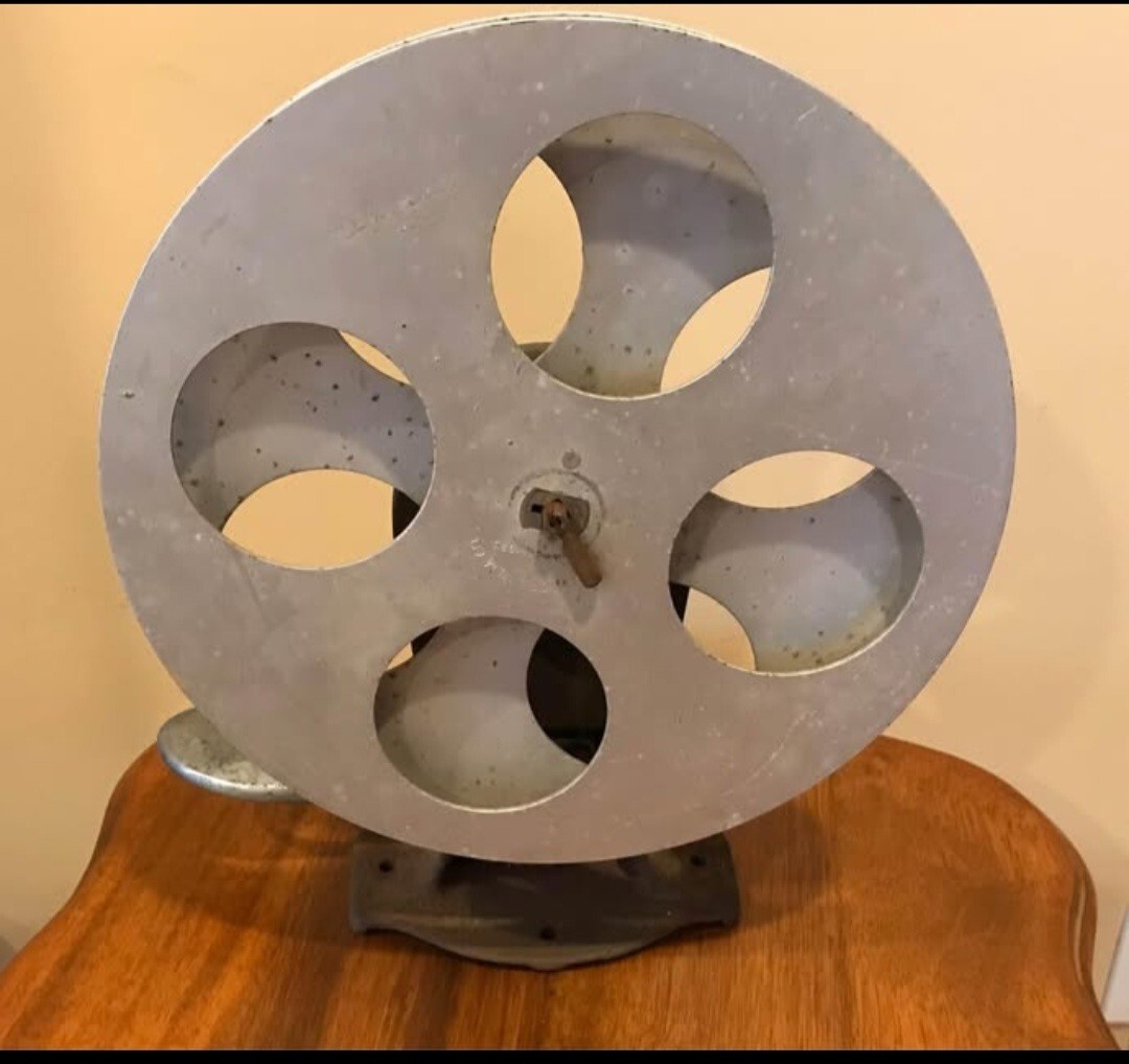 11.5″ HFC HOLLYWOOD FILM CO SPLIT Reel w/Hand Crank Rewinder