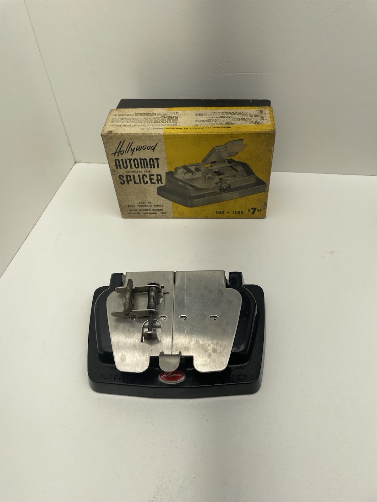 Vintage Hollywood Automat 8mm & 16mm Movie FILM SPLICER (In Original Box)