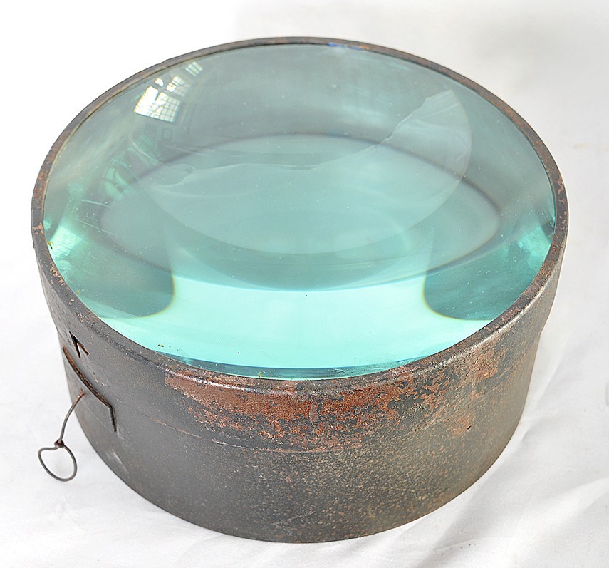 Giant Vintage Magic Lantern Projector Condenser Lens Magnifier 8 Inch Diameter