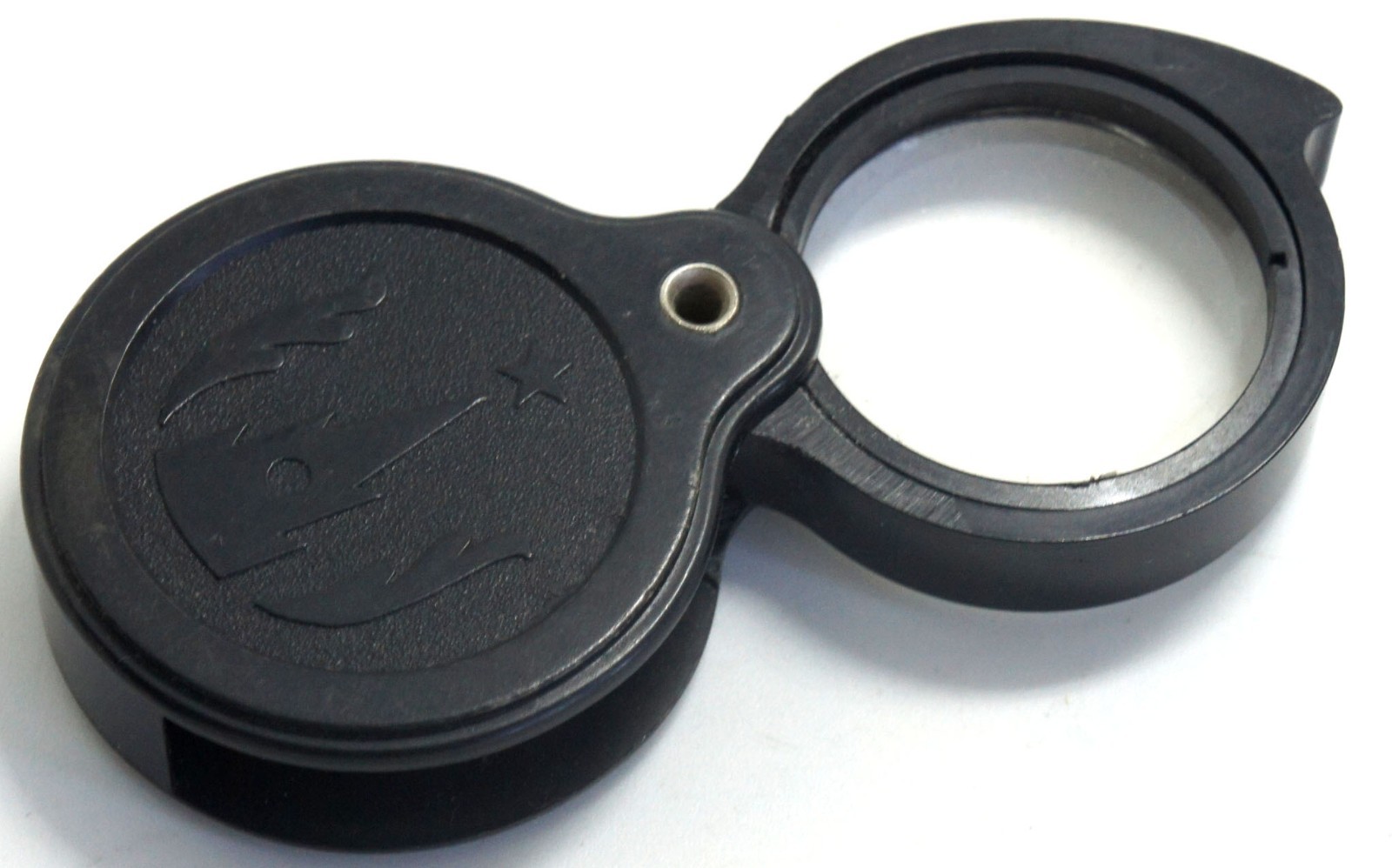 Vintage Soviet Folding Pocket Magnifying Glass 4x Loupe USSR Moscow Kremlin