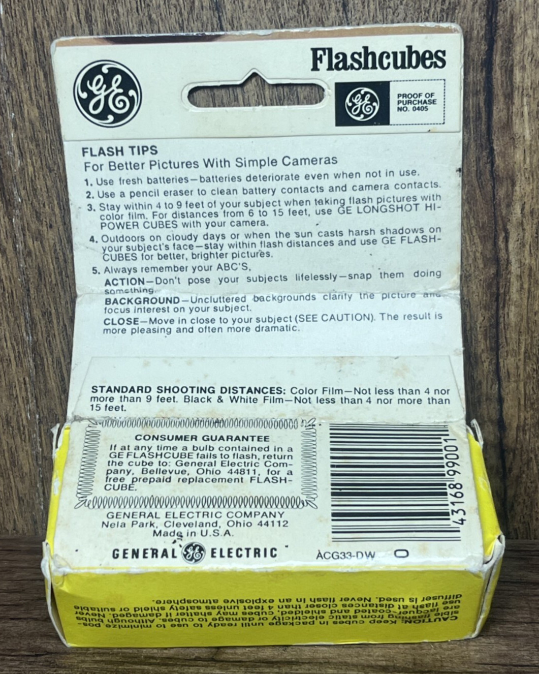 NEW Vintage GE Flashcubes 3-Cubes General Electric Cameras 12 Flashes
